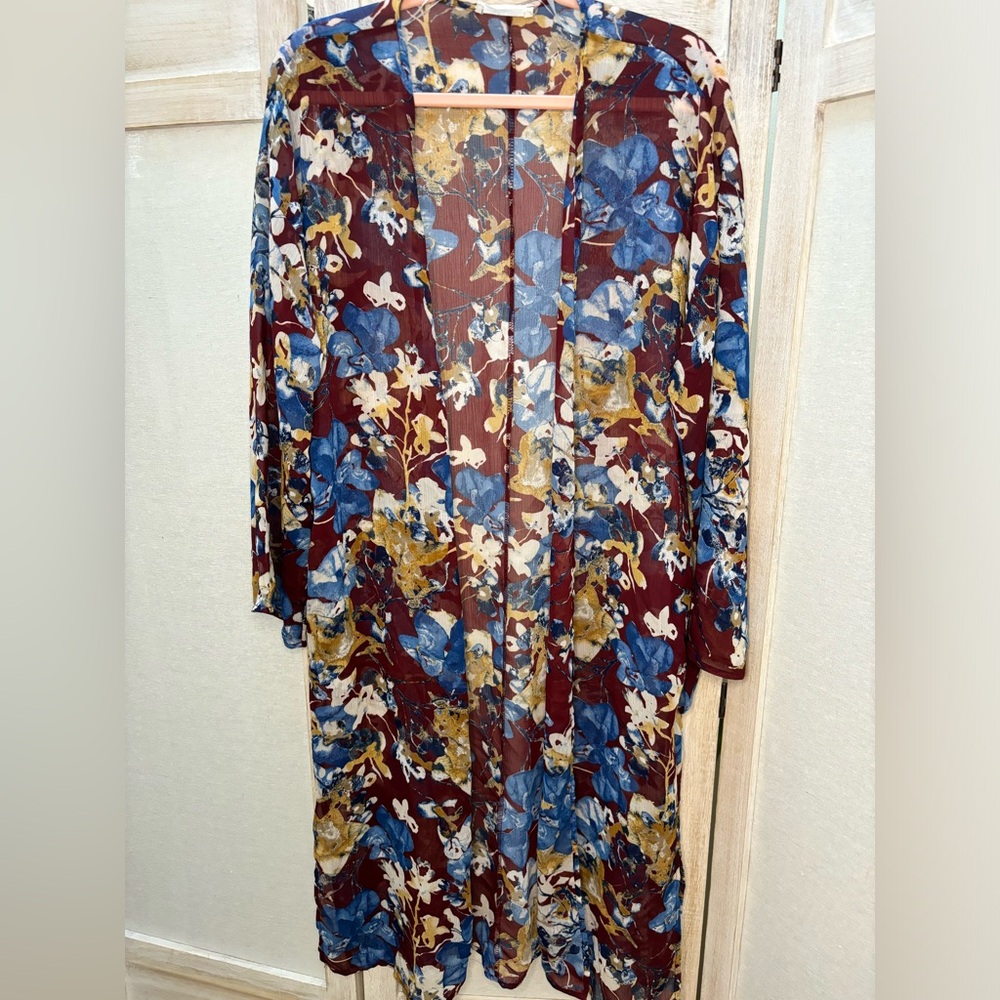 Peach Love California Sheer Open Duster/ Kimono🌺 5 for $30